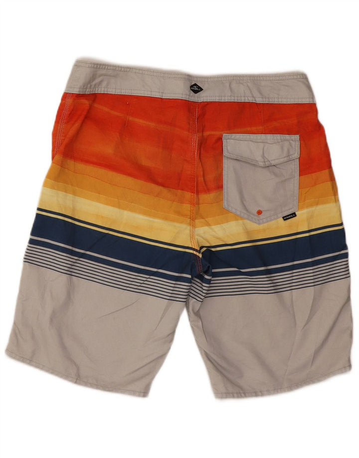 Shorts de natação masculino O'Neill grandes listrados multicoloridos