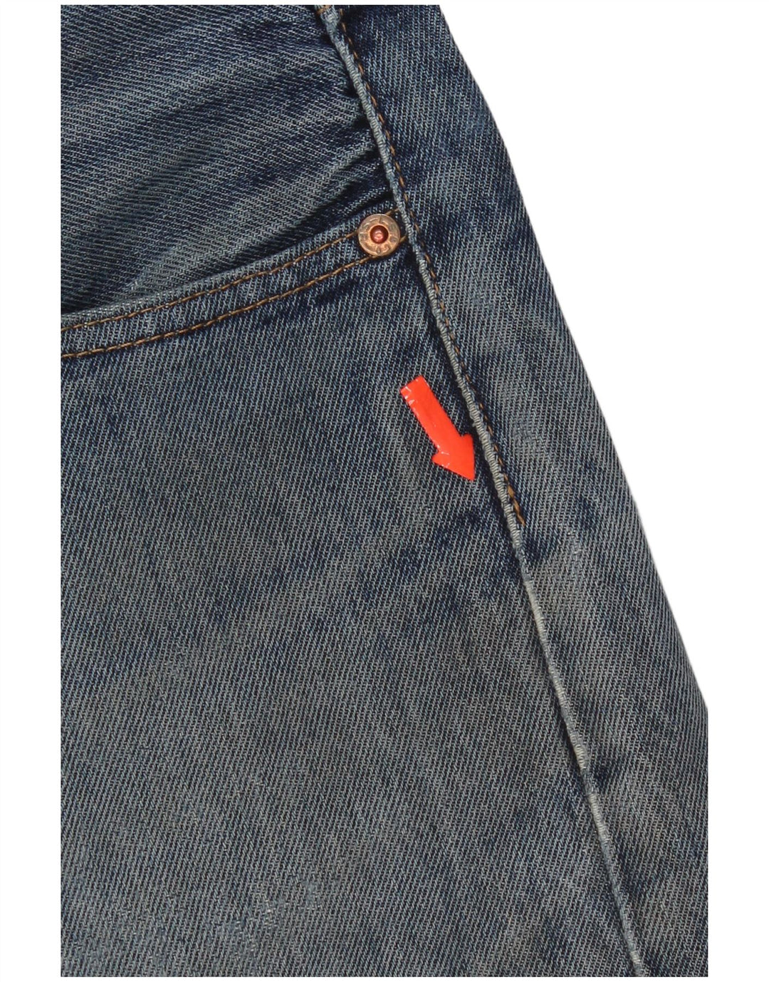 Levi's Masculino 505 Distressed Straight Jeans W33 L30 Azul Algodão