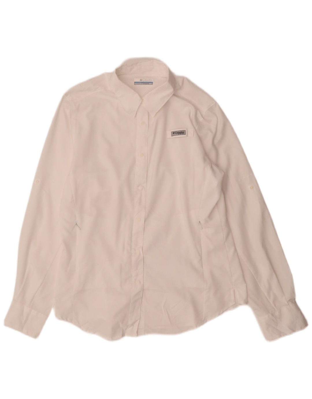 Camisa Columbia Feminina Oversized UK 10 Pequena Branca