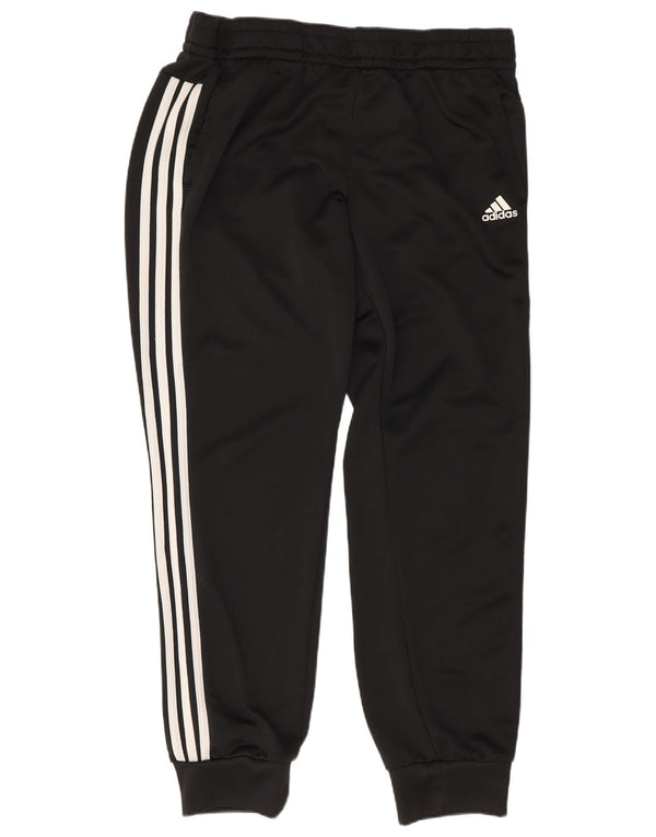 Calça de treino feminina Adidas Joggers UK 16/18 grande poliéster preto