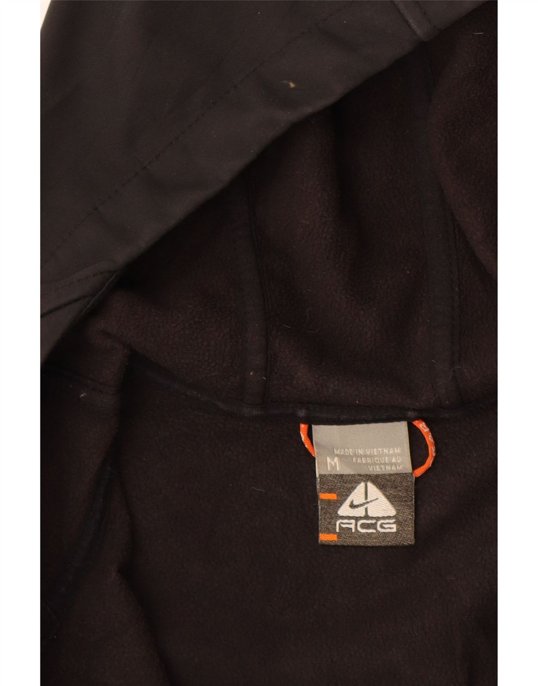 Jaqueta corta-vento feminina com capuz NIKE UK 12 poliéster preto médio