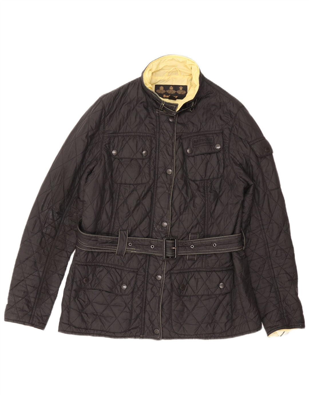 Jaqueta acolchoada feminina Barbour UK 14 grande preta