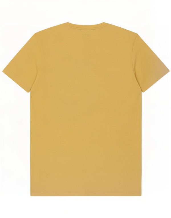 Camiseta gráfica masculina Jack & Jones grande algodão amarelo