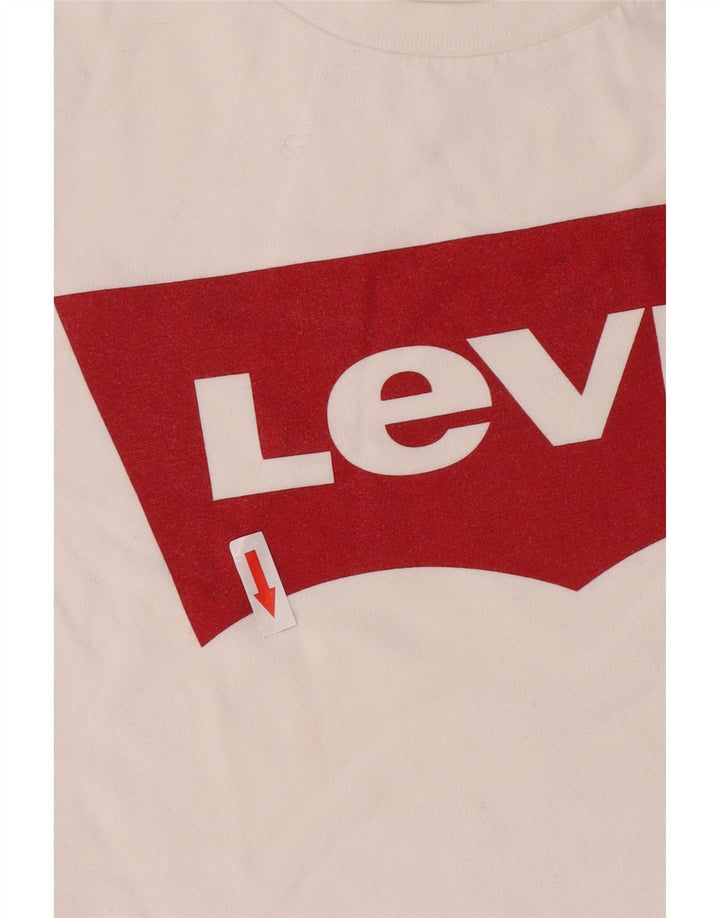 Camiseta feminina gráfica Levi's UK 12 médio branco