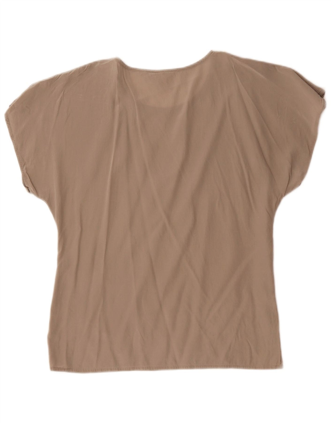 Blusa feminina Max Mara UK 12 seda cinza médio