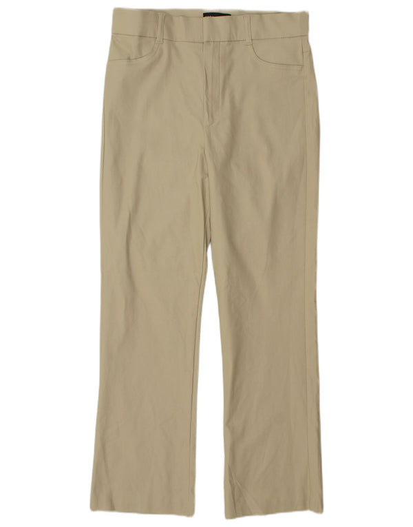 Zara Calça feminina casual bootcut grande W30 L27 bege viscose