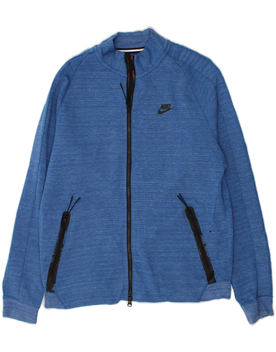 NIKE Mens Tracksuit Top Jacket Medium Blue Flecked Cotton Vintage Nike and Second-Hand Nike from Messina Hembry 