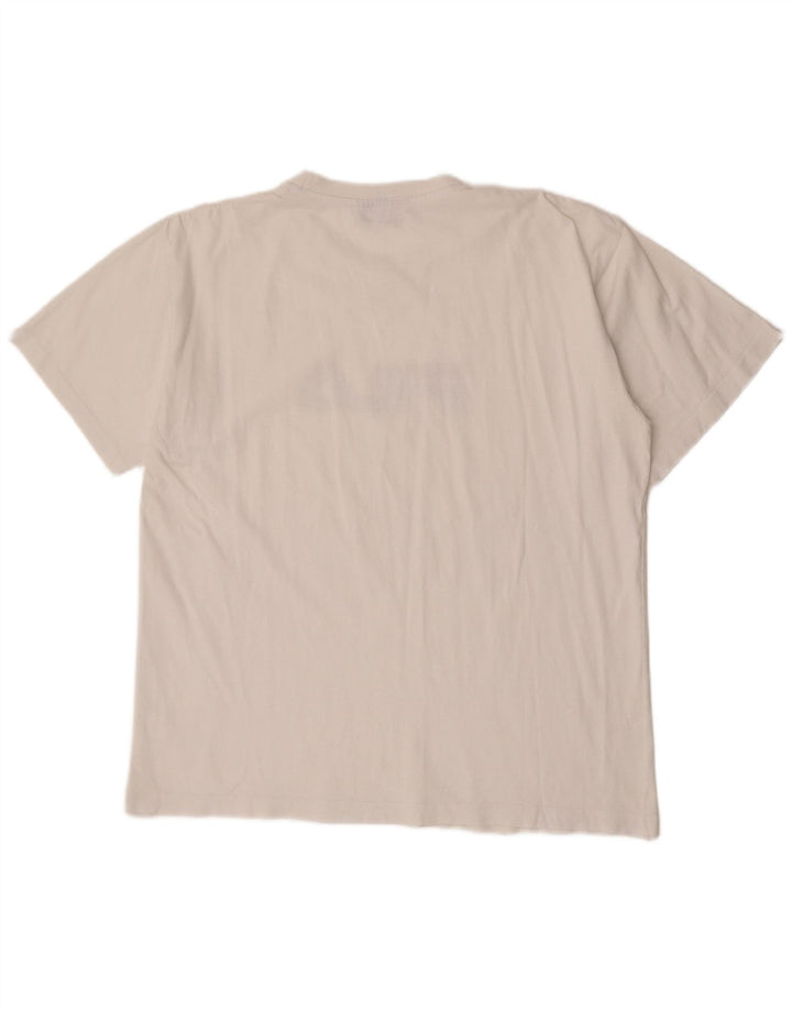 Fila Mens Graphic T-Shirt Top Grande Branco