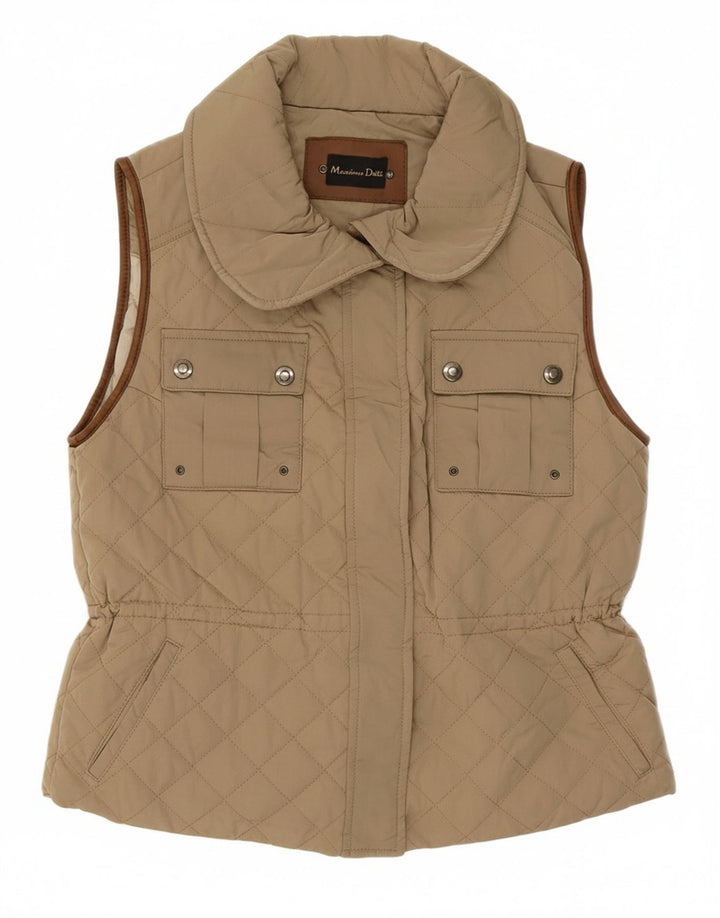 Colete acolchoado feminino MASSIMO DUTTI UK 12 médio bege