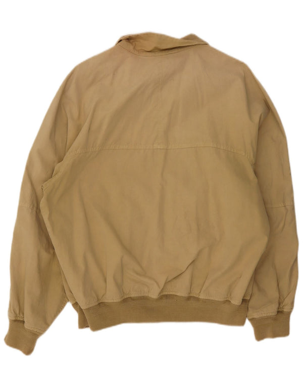 Jaqueta bomber masculina vintage UK 40 algodão bege grande