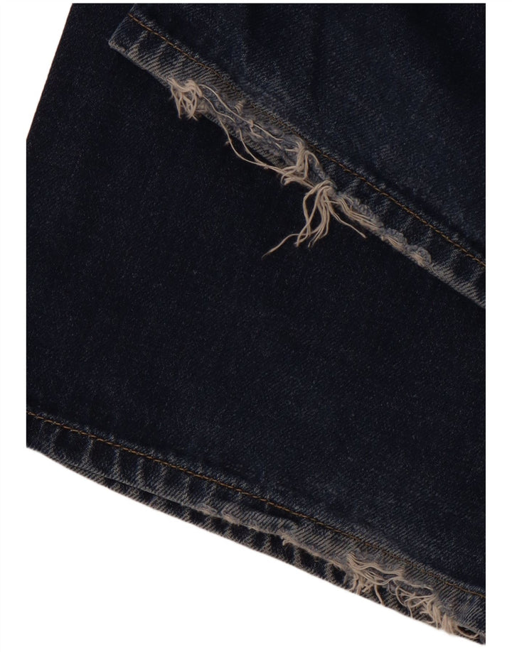 HUGO BOSS Calça jeans reta masculina W31 L34 azul marinho algodão