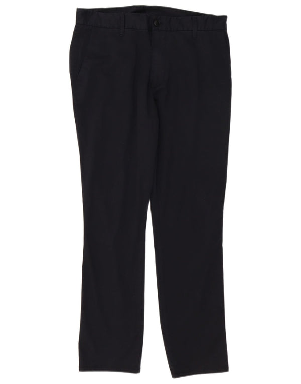 Armani Mens Slim Chino Calças EU 48 Médio W32 L29 Algodão Preto