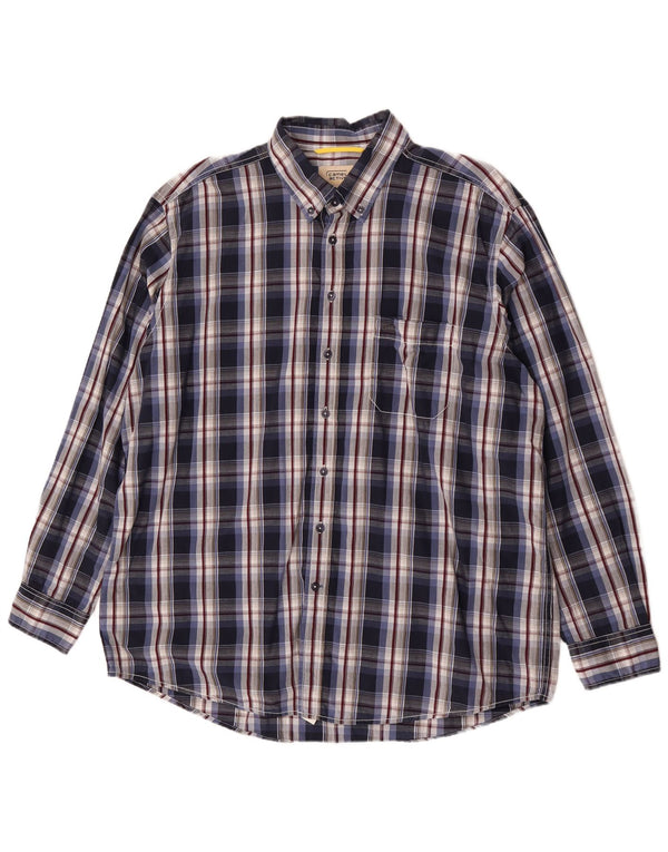Camisa masculina Camel Active XL algodão xadrez azul marinho