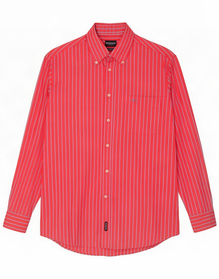 Camisa masculina McGregor grande algodão listrado rosa