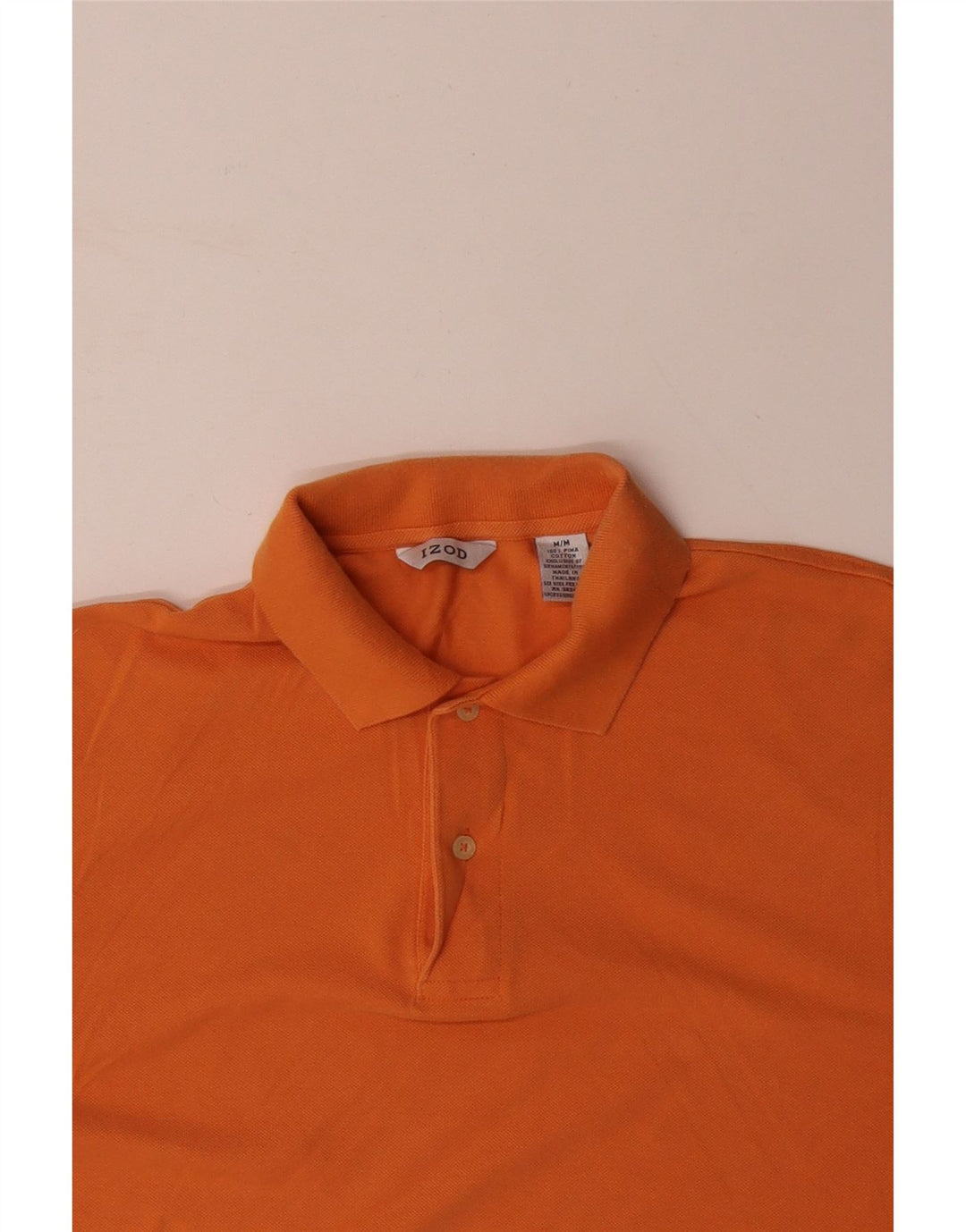 Camisa polo masculina IZOD algodão laranja médio