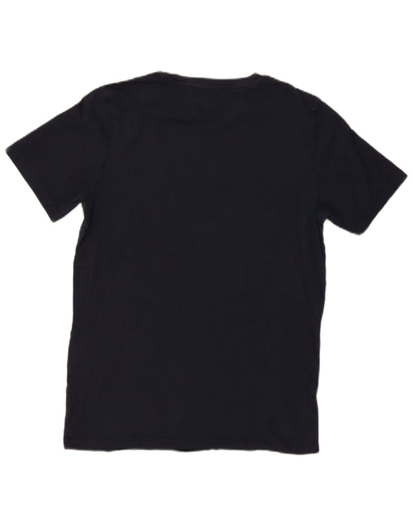 Camiseta gráfica masculina Jack & Jones grande algodão azul marinho
