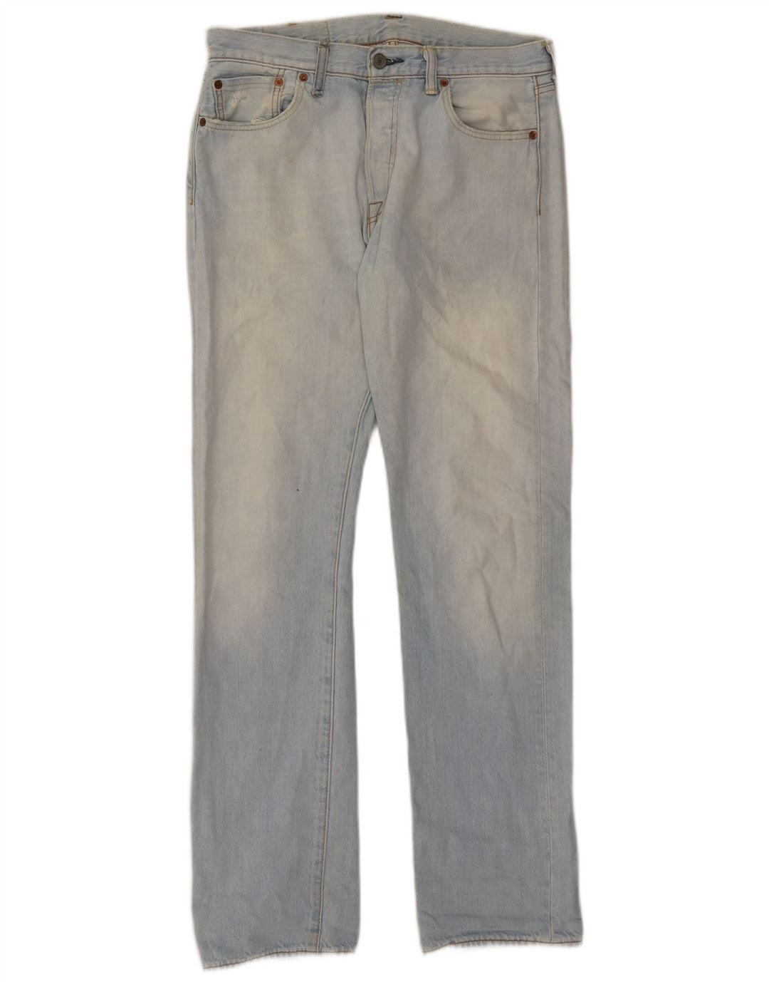 Levi's Masculino 501 Straight Jeans W30 L32 Azul Algodão