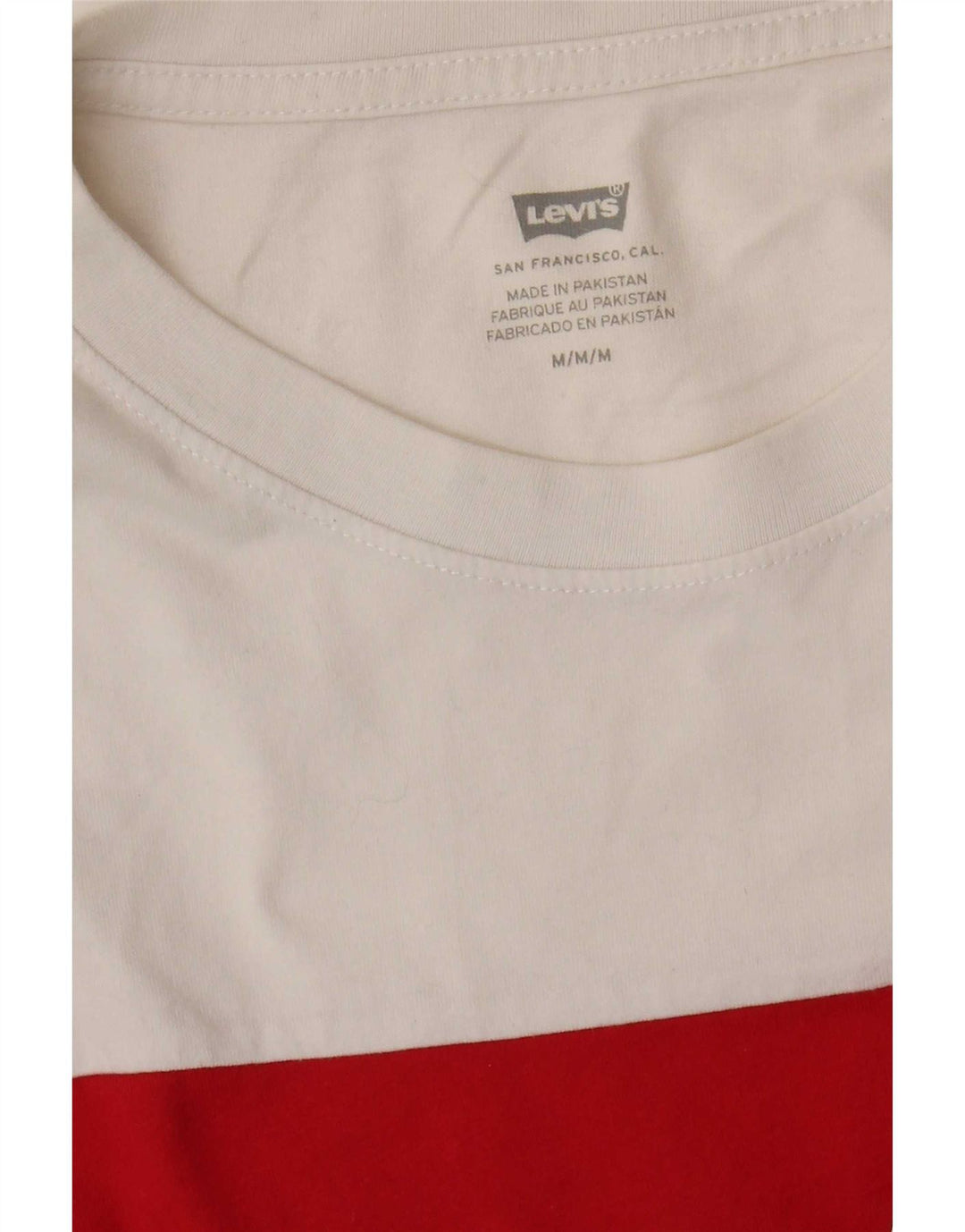 Camiseta feminina gráfica Levi's Top UK 14 Medium White Colourblock