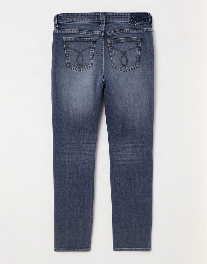 Calvin Klein Calça Jeans Feminina Slim W28 L28 Azul