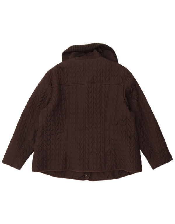 Jaqueta acolchoada feminina Monsoon UK 22 3XL poliéster preto