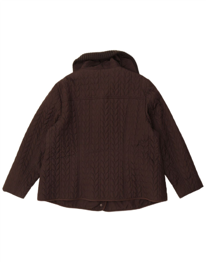 Jaqueta acolchoada feminina Monsoon UK 22 3XL poliéster preto