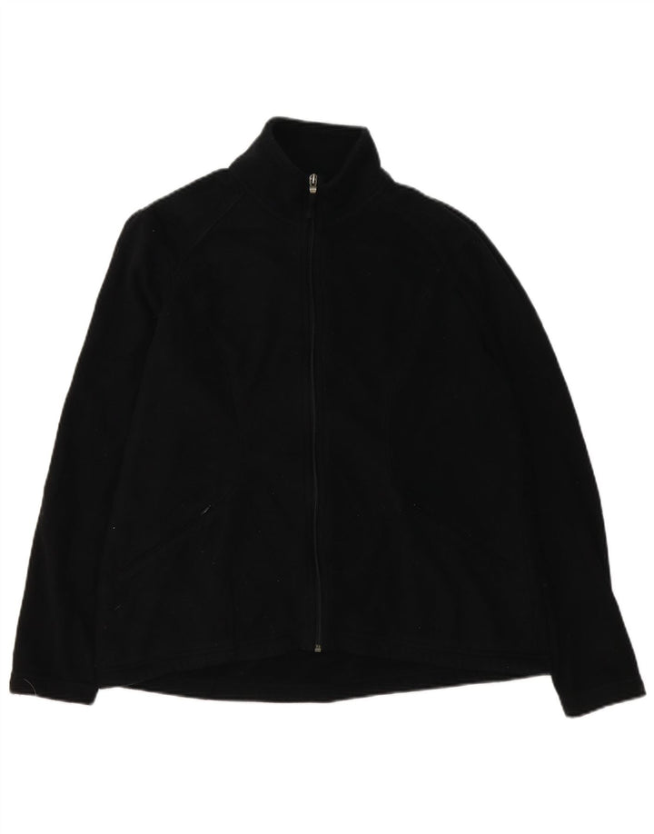 Jaqueta de lã feminina Marks & Spencer Reino Unido 16 grande poliéster preto
