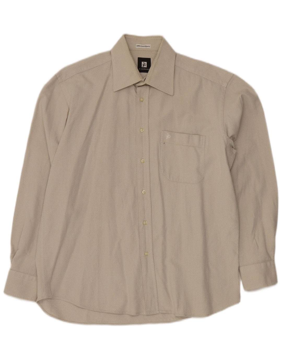 Camisa masculina ROCCOBAROCCO tamanho 41 16 grande algodão bege