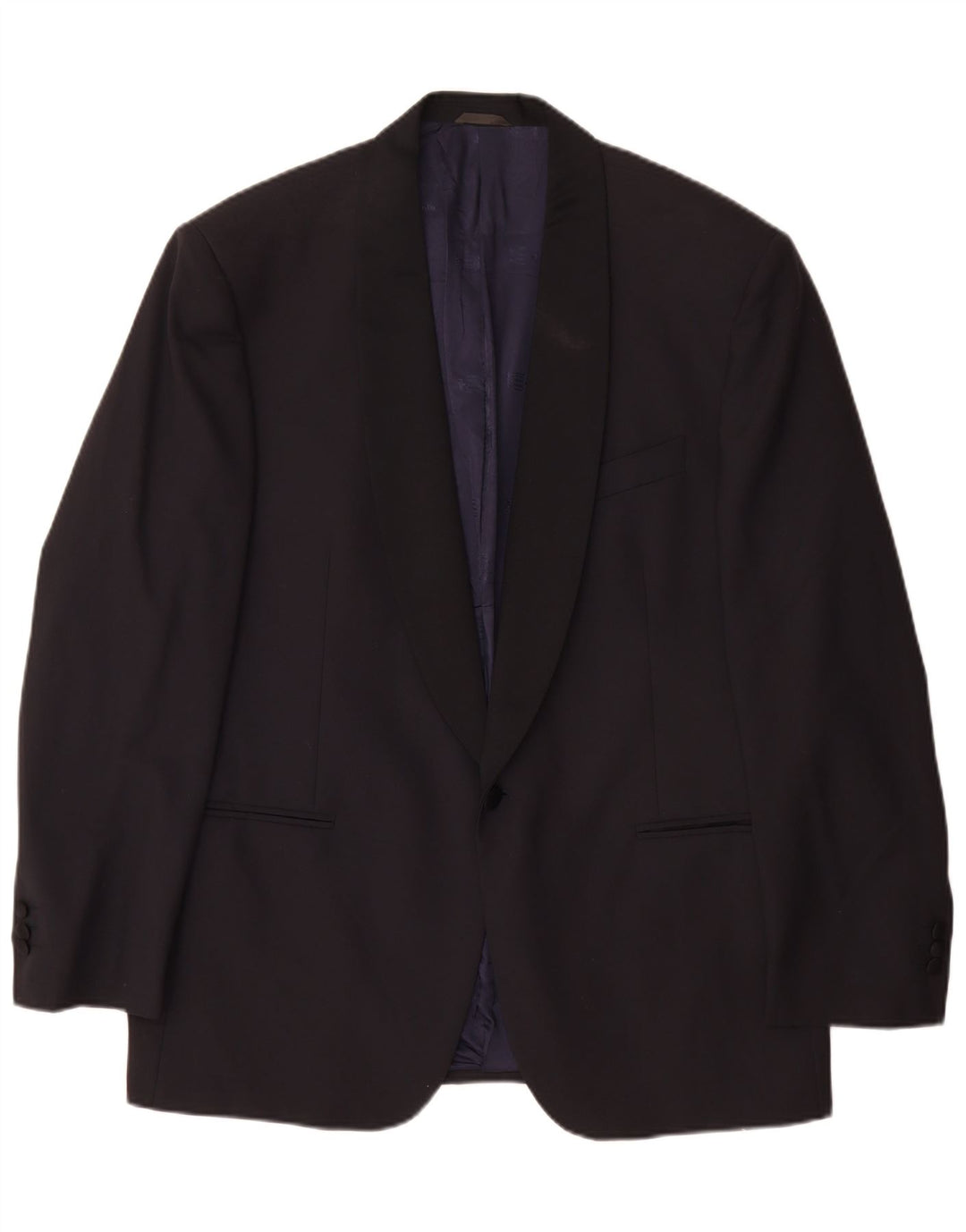 Jaqueta Blazer Masculina Ferre com 1 Botão IT 54 2XL Lã Virgem Azul Marinho