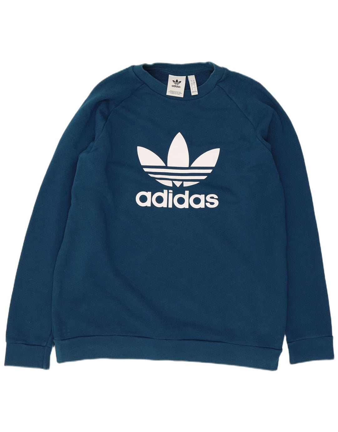 ADIDAS Mens Graphic Moletom Jumper Grande Algodão Azul