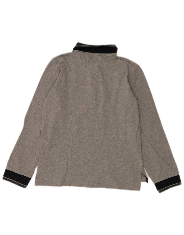Polo Armani Junior Menino Manga Longa 11-12 Anos Cinza Algodão