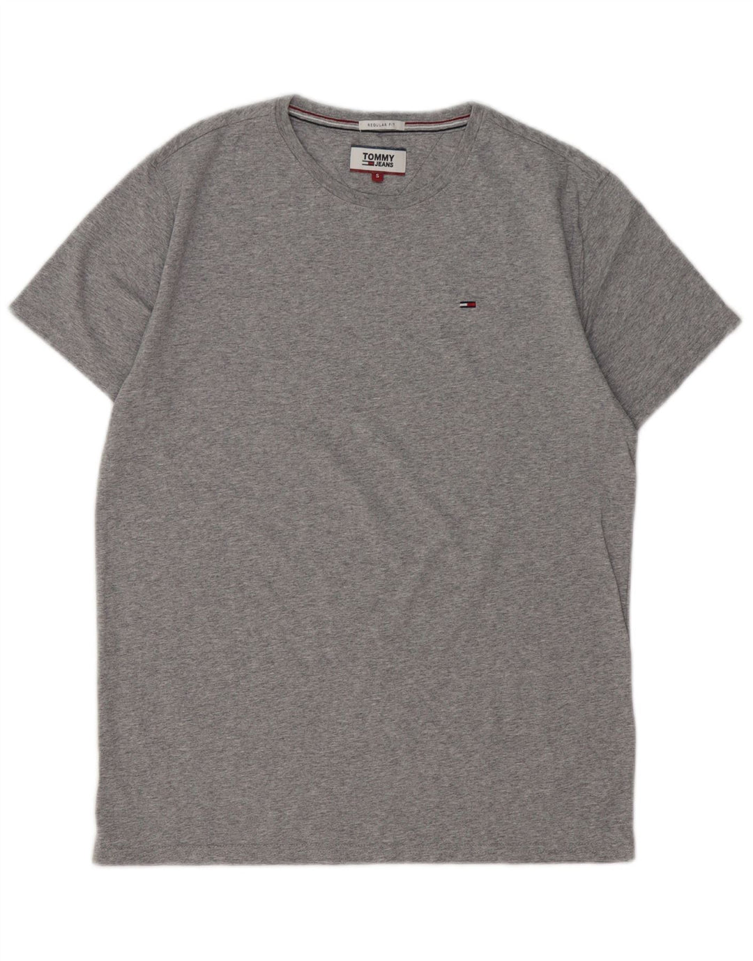 TOMMY HILFIGER Camiseta masculina regular fit top pequeno algodão cinza