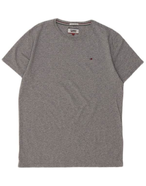 TOMMY HILFIGER Camiseta masculina regular fit top pequeno algodão cinza