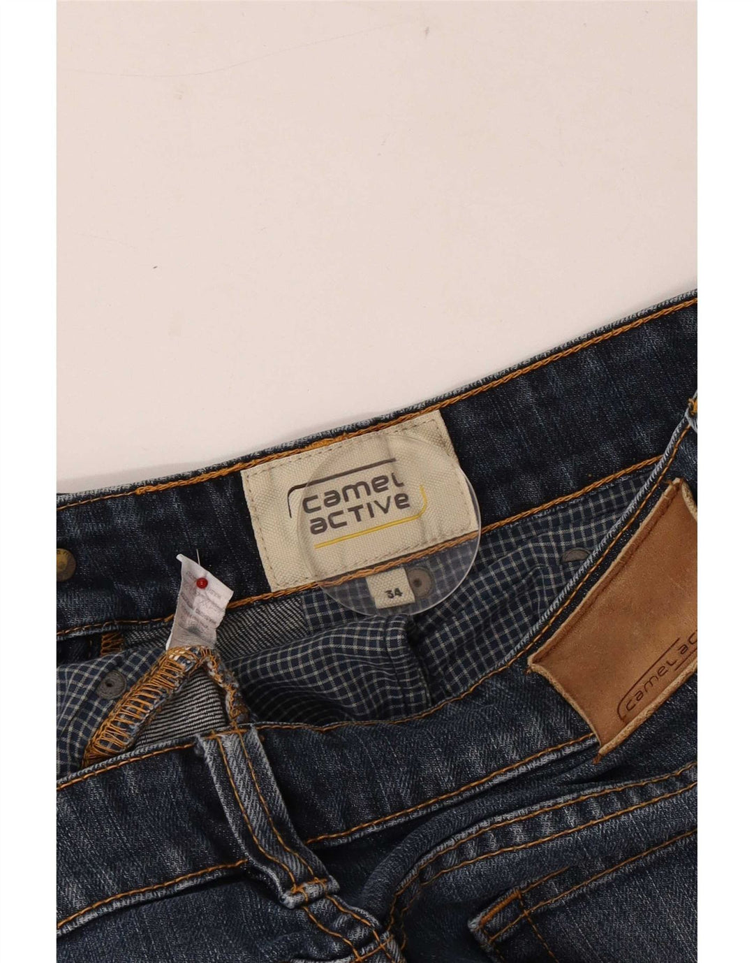 Calça jeans reta masculina Camel Active W34 L32 algodão azul