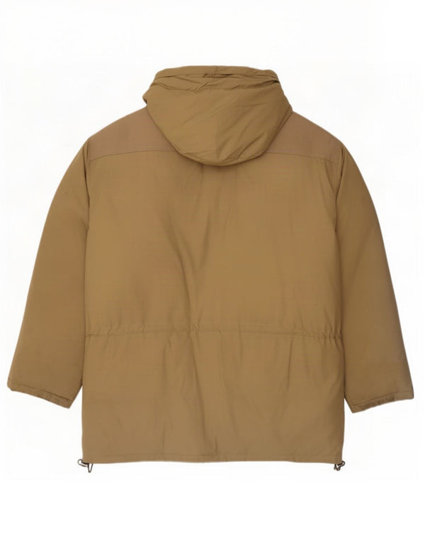 Jaqueta masculina acolchoada com capuz Kappa UK 42 XL Bege Nylon