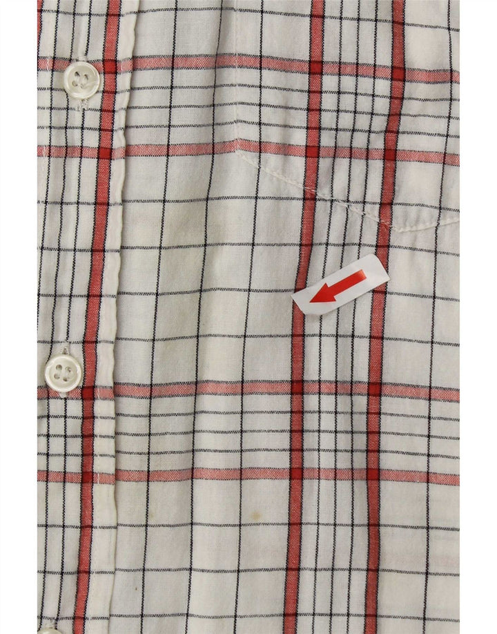Camisa masculina Carrera XL branca xadrez algodão