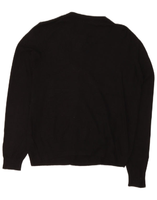 Suéter cardigã feminino Marks & Spencer UK 14 grande viscose preta