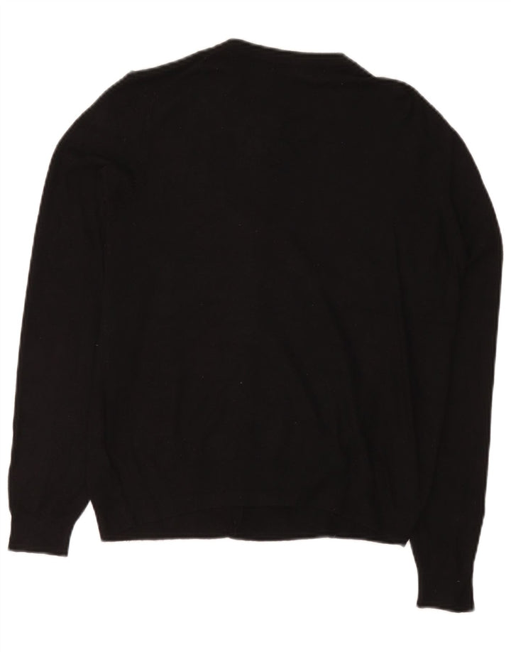 Suéter cardigã feminino Marks & Spencer UK 14 grande viscose preta