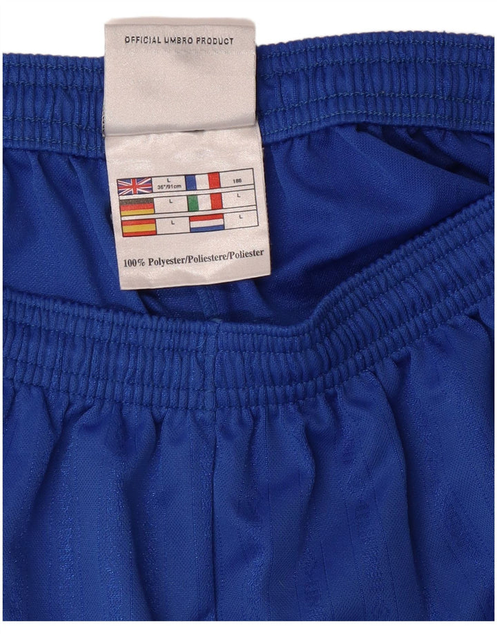 Shorts esportivos masculinos UMBRO grande poliéster azul