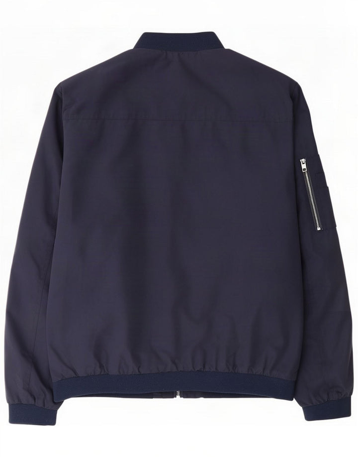 Jaqueta bomber masculina Jack & Jones Reino Unido 40 grande poliéster azul marinho