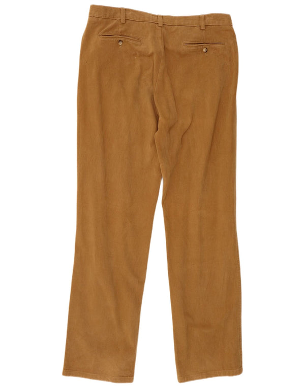 Trussardi Calça masculina reta casual IT 52 XL W38 L34 algodão marrom