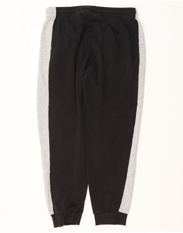 Calça de treino masculina Kappa Joggers grande algodão colorblock preto