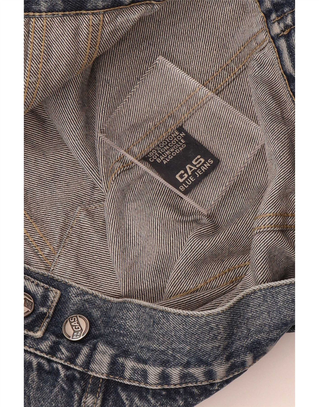 Jaqueta jeans masculina Gas UK 40 grande algodão azul