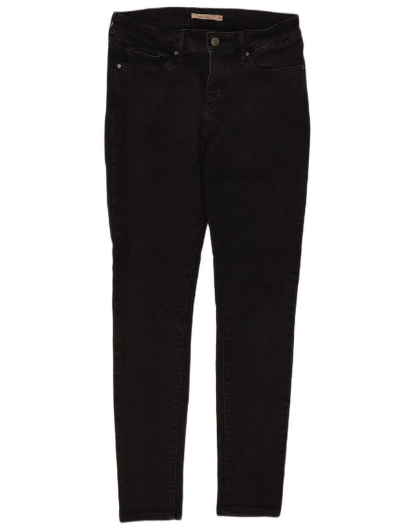 Calça jeans feminina Levi's 711 skinny W28 L30 algodão preto