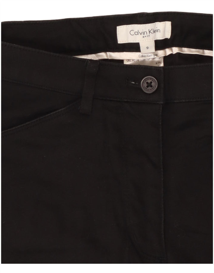 Calça cargo feminina CALVIN KLEIN US 9 médio W28 L26 algodão preto
