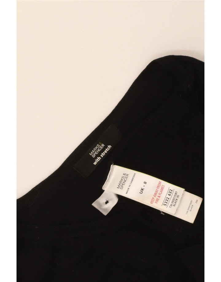 Suéter cardigã feminino Marks & Spencer UK 8 pequeno viscose preta