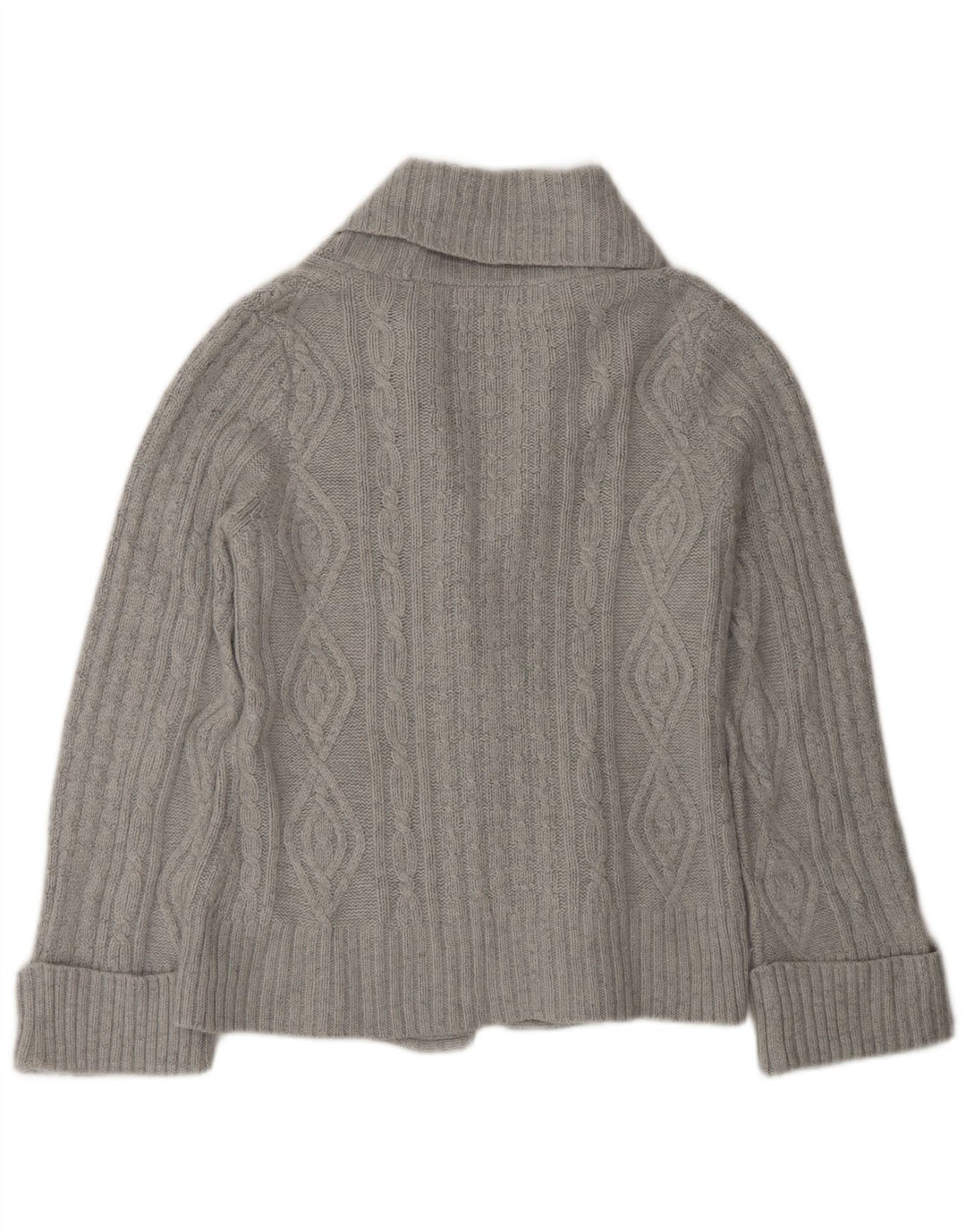 Suéter cardigã feminino Marks & Spencer Reino Unido 12 cinza médio acrílico