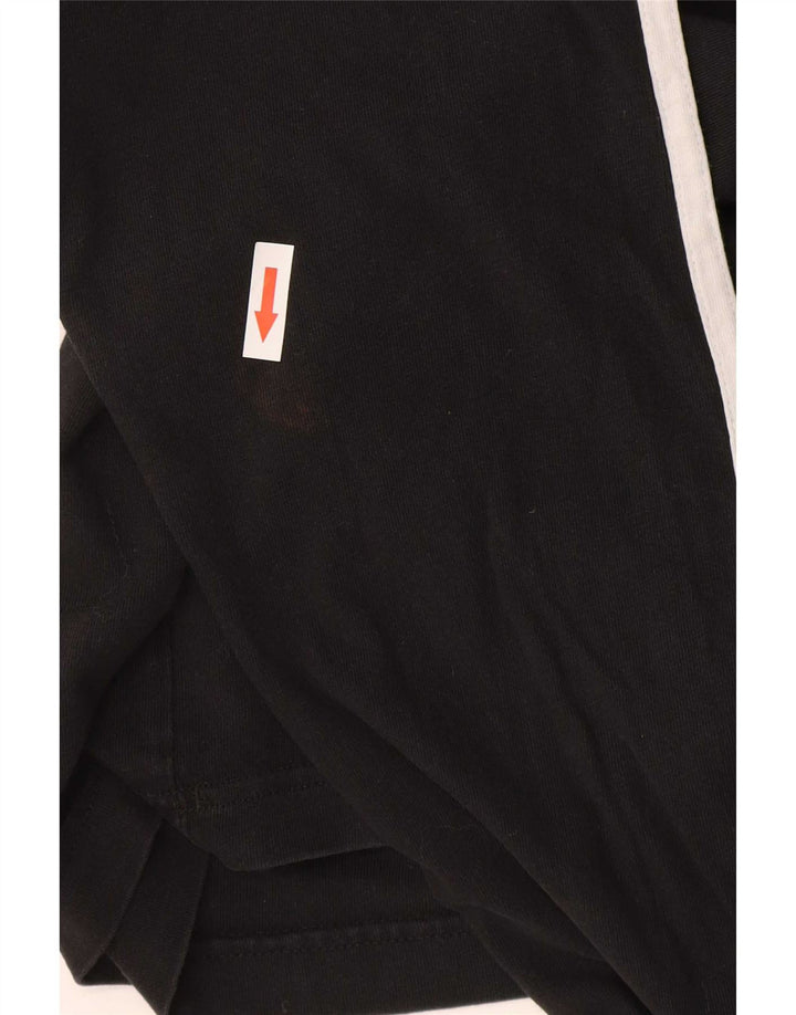 Adidas masculino top manga longa médio preto colorblock algodão