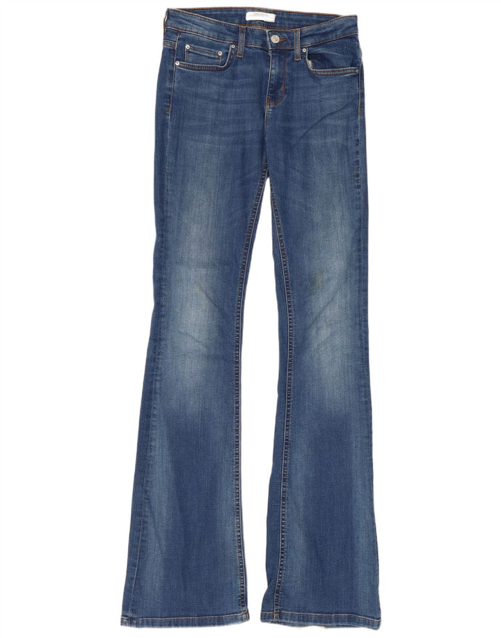 Zara Jeans feminino queimado EU 36 XS W26 L35 azul algodão