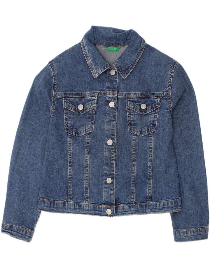 Jaqueta jeans masculina BENETTON 5-6 anos pequeno azul algodão