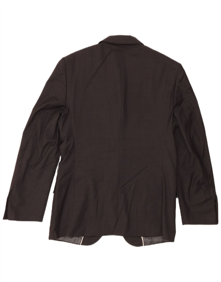 Jaqueta blazer masculina de 2 botões Marks & Spencer Reino Unido 38 cinza médio lã nova